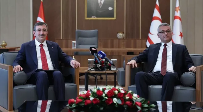 KKTC Cumhurbaşkanı Erhürman ile görüşen Cevdet Yılmaz’dan net mesaj